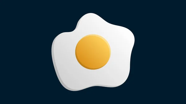 Omelett Auf Blauem Hintergrund Vektorillustration Leckere Rührei Zum Frühstück Schneller — Stockvektor