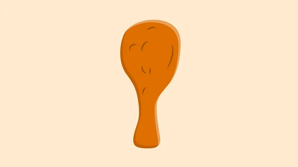 Kippenbeen Vectoricoon Fastfood Bord Grafiek Symbool Voor Koken Website Apps — Stockvector