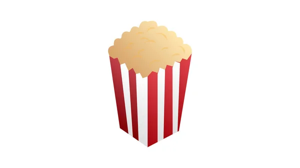 Popcorn Pack Ontwerp Popcorn Doos Geïsoleerd Witte Achtergrond Vector — Stockvector