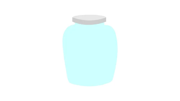 ガラス瓶のアイコン 白い背景の線の記号 編集可能なストロークベクトルのイラストEps10 — ストックベクタ