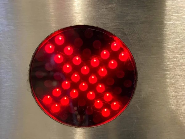 Automatic pass system with red LED stop cross for entering the building and for ascending and descending in the subway or shopping and entertainment center.