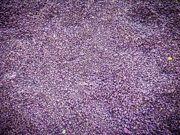 Куча Мелких Гравийных Камней Фиолетовым Тоном Морской Природный Фон Цвет — стоковое фото