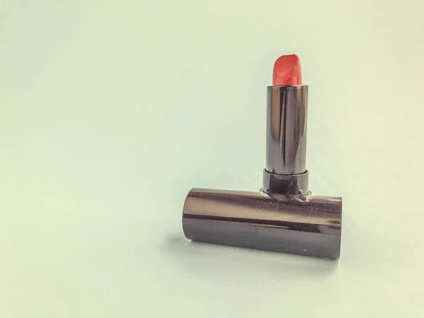Platt Låg Kreativ Kvinnlig Kosmetika För Rosa Läppstift Den Färgglada — Stockfoto