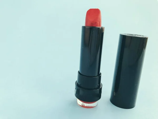 Lápiz Labial Rosa Sobre Fondo Moderno Producto Concepto Maquillaje —  Fotos de Stock