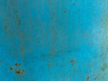 Eski, buruşmuş mavi demiri bükülmüş metalin yüzey dokusu mavi boyayla boyanmış. Arkaplan.