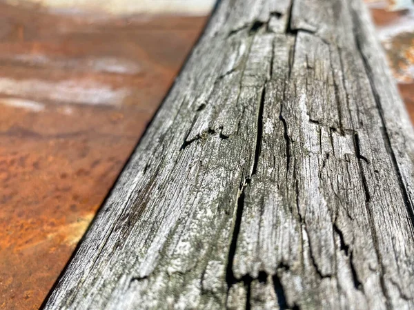 Surface Texture Natural Gray Wood Form Board Rusty Old Oxidized — Stock Photo, Image