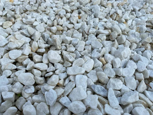 Белый Небольшой Кучи Абстрактных Светлых Камней Материал Фона Текстуры — стоковое фото