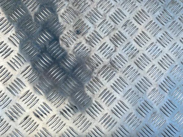 Seamless Metal Floor Plate Diamond Pattern Slip Stainless Steel Sheet — Stock Photo, Image