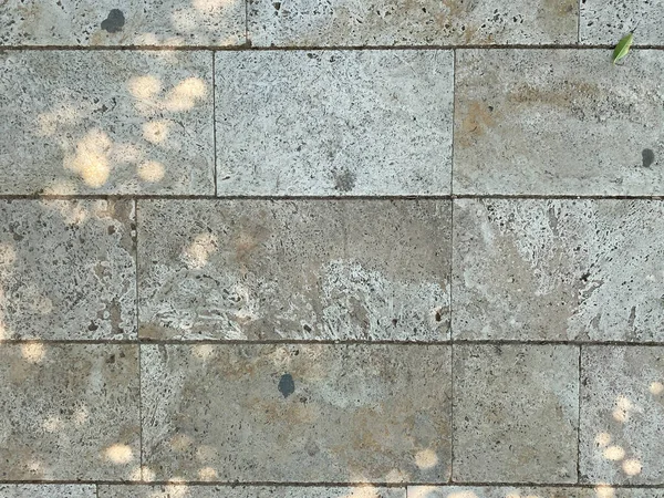 Grauer Marmor Rechteckige Fliesen Bodenbelag Muster Oberflächenstruktur Nahaufnahme Der Innenarchitektur — Stockfoto