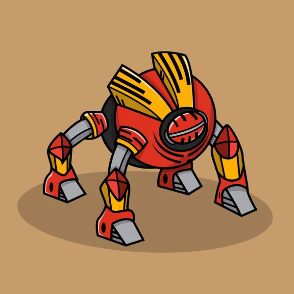 Red Bugs Robot — Stockvector