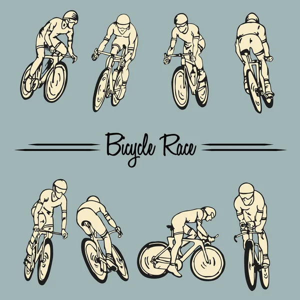 Carrera de bicicletas — Vector de stock