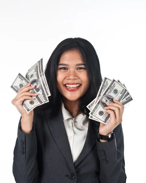 Beautiful woman withgood job and success careers — Stock Photo, Image