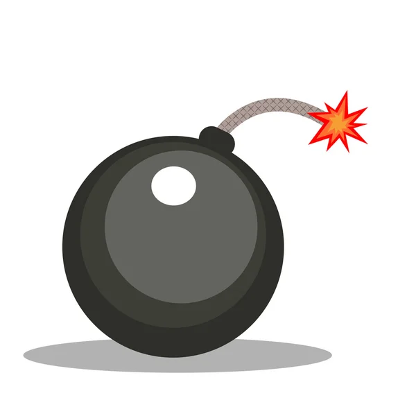 Isolated cartoon cannonball bomb — Stock Vector