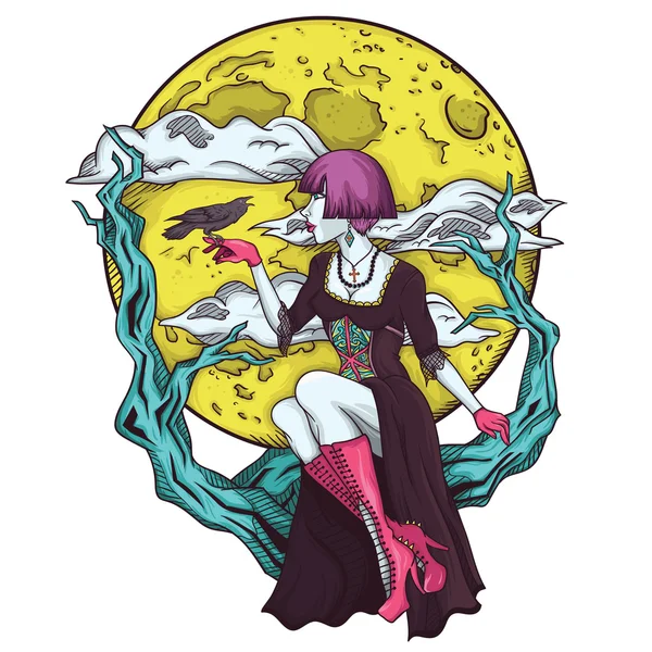 Ay izole karikatür Gotik prensleri