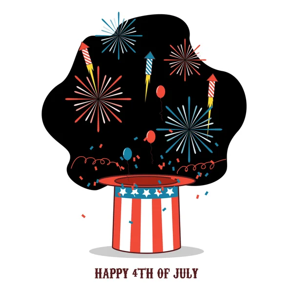 Isolated cartoon celebration of america independence day — Stock Vector