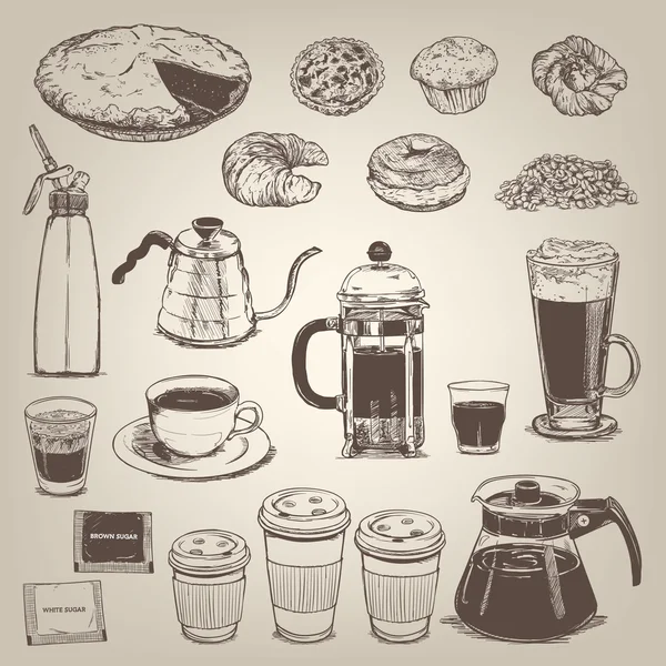 Coffee shop vintage ontwerpelement — Stockvector