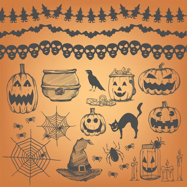 Halloween party designelement — Stock vektor