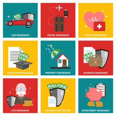 Sigorta düz tasarım simgesi