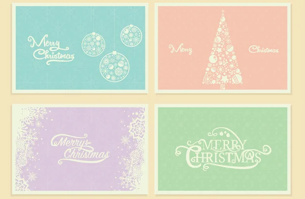 Дизайн різдвяних вітальних листівок — стоковий вектор