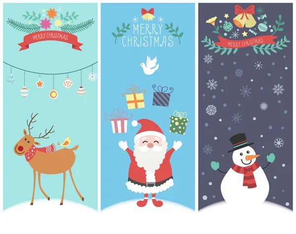 Το χαριτωμένο σχεδιασμό γραφικά καρτούν Χριστούγεννα — Διανυσματικό Αρχείο