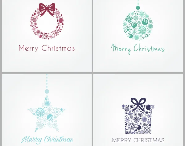 Design de Natal perfeito para cartão de saudações com fundo branco —  Vetores de Stock