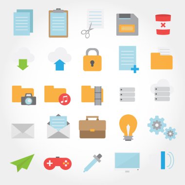 Web sitesi ve bilgisayar düz tasarım simgesi