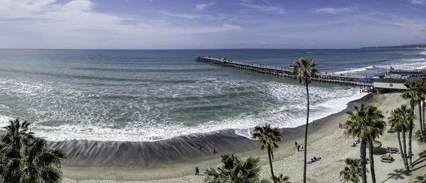 Aerial view of the San Clemente pier — Stock Photo, Image