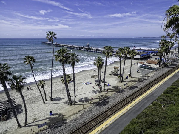Aerial view of the San Clemente pier — Stock Photo, Image