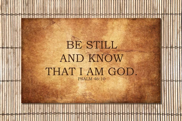 Wees stil en weet dat god. — Stockfoto