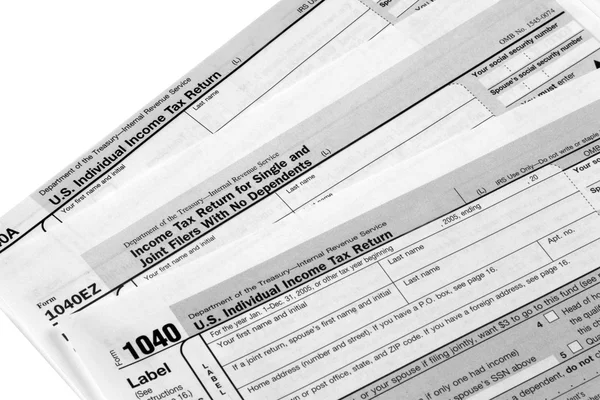 Formularze podatkowe do wypełnienia — Zdjęcie stockowe