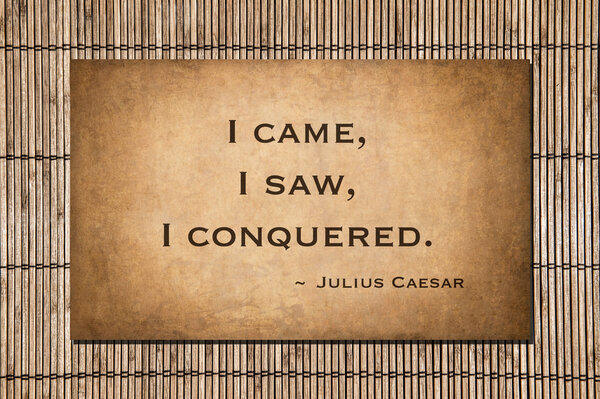 Пришел, увидел, покорил

