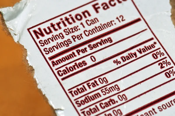 Nutrition Facts  Label — Stock Photo, Image