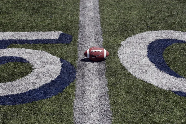 American football on field — Stock Photo, Image