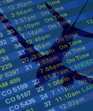 Bir havayolu sayaç zamanlarda varış