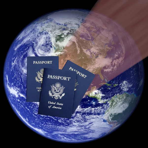 Amerikanska pass och jorden — Stockfoto