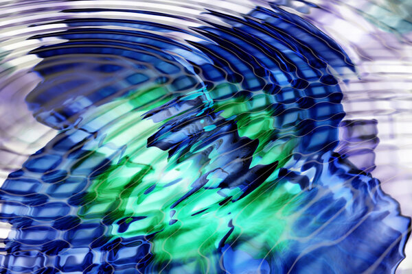 colorful ripples on water
