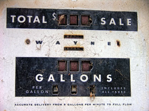 Old Gas Pump Face Topaz — Stock Photo, Image