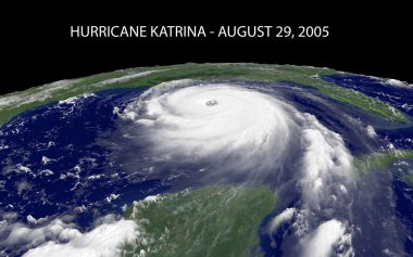 Hurricane Katrina over The Gulf of Mexico clipart