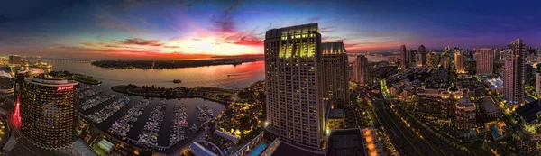 San Diego panoramatické slunce pano — Stock fotografie