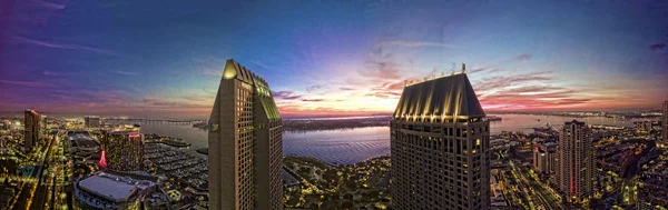 San Diego panoramatické slunce pano — Stock fotografie