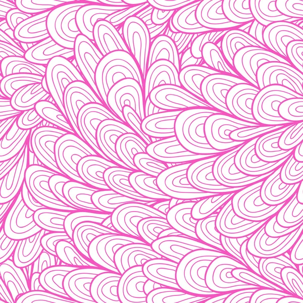 Naadloze floral roze doodle patroon — Stockvector