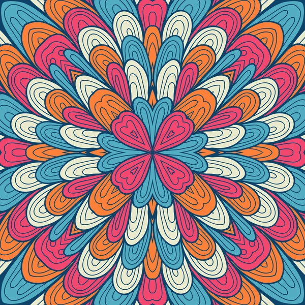 Retro wenskaart met florale ornament — Stockvector