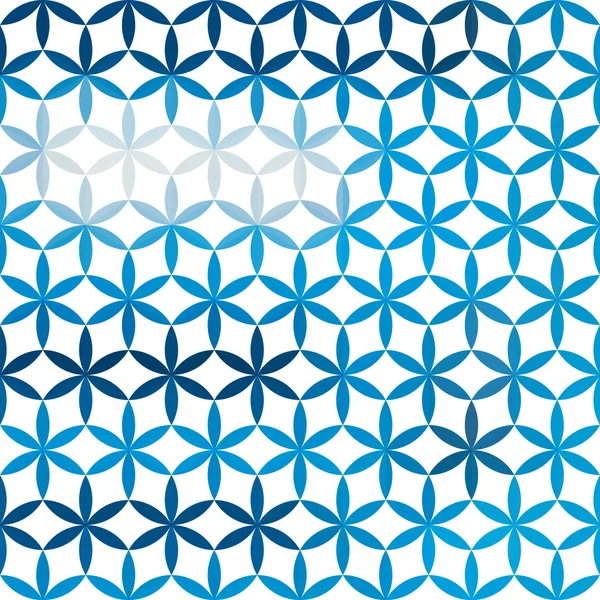 Blauwe intreepupil achtergrond met geometrische ornament — Stockvector