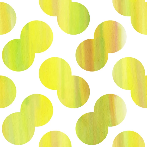 绿色和黄色水彩抽象无缝纹理 — 图库矢量图片