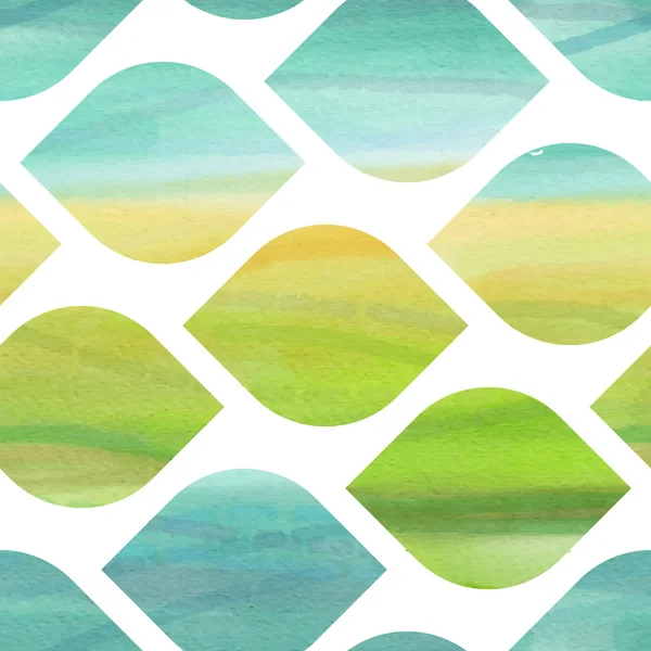Gröna och blå akvarell smidig konsistens med blad — Stock vektor