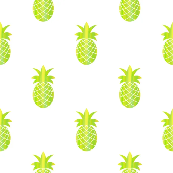 Naadloze patroon met gestileerde silhouetten van ananas — Stockvector