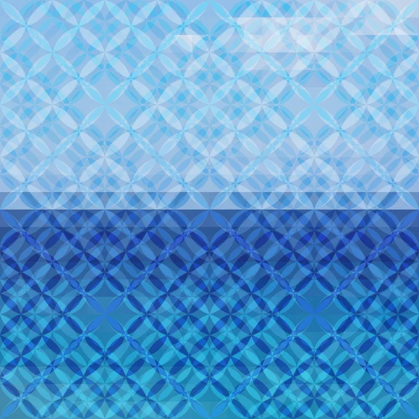 Sfondo blu sfocato con ornamento geometrico — Vettoriale Stock