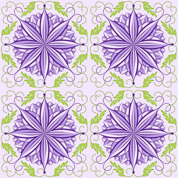 Άνευ ραφής μπαρόκ λουλουδάτο μοτίβο — Διανυσματικό Αρχείο