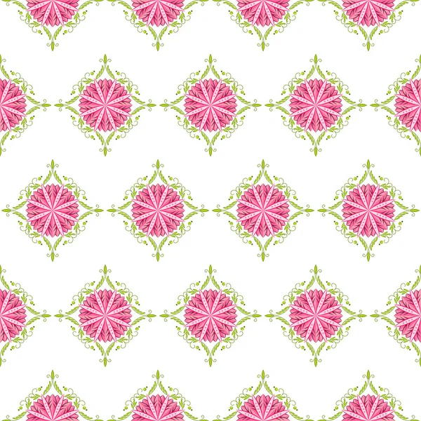 Motif floral baroque sans couture — Image vectorielle