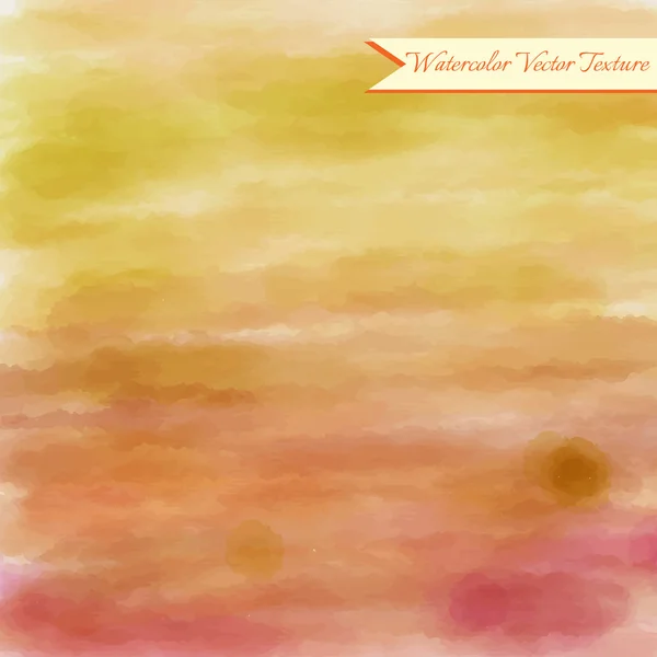 Pink and yellow watercolor texture — Stock Vector